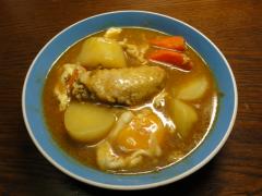 鶏手羽のカレースープ
