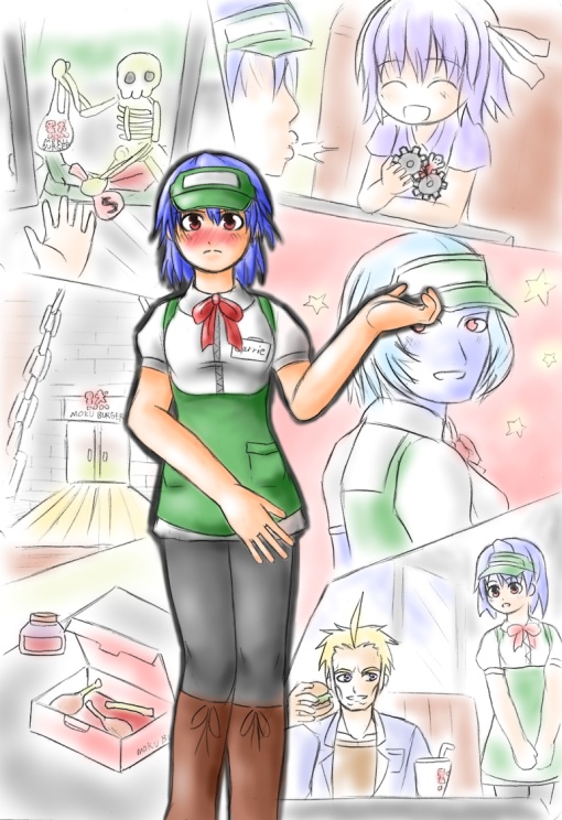 実際のモ○バーガーとの制服の関連性はありません
