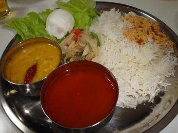 チャナダルカレー、ラッサム、アチャール.JPG