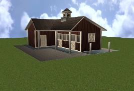 Two Stall Horse Barn Plans