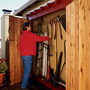 Under Eaves Storage Shed