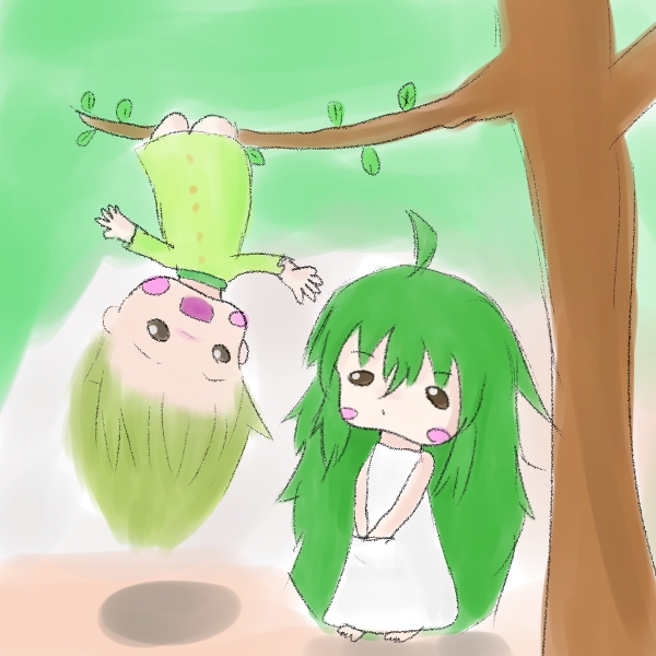 このはと木登り男の子