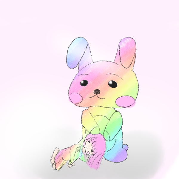 ウサギと女の子