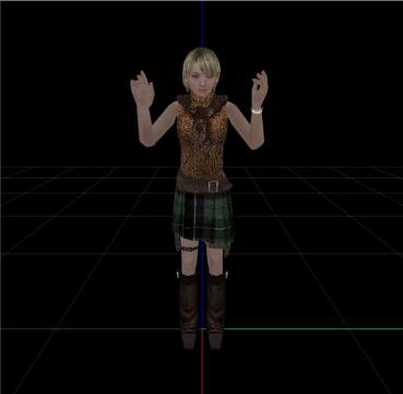 female animation 33 handsup animation