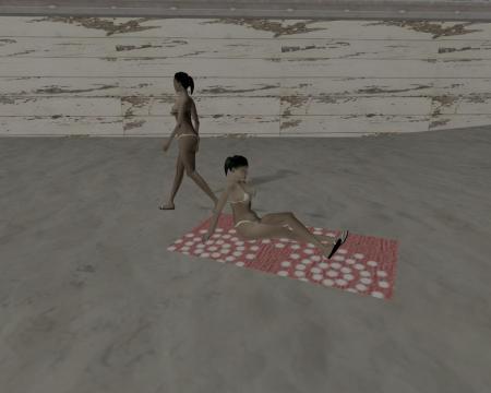 female beach animation2