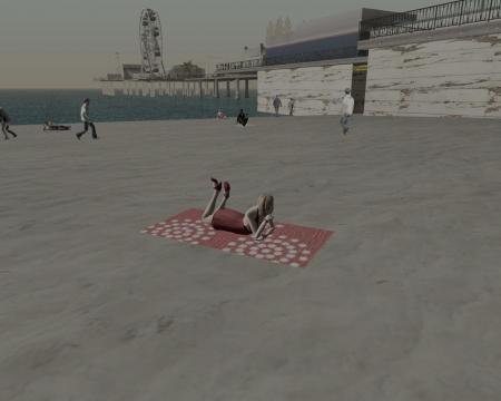 female beach animation7
