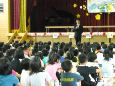 吉美小学校の七夕集会にて