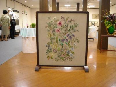 欧風刺繍展(フランス刺繍)にて