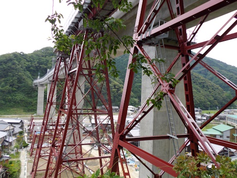 鉄橋途中