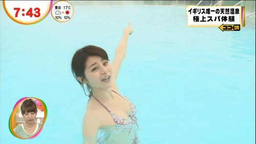 めざまし土曜日 鈴木ちなみの水着キャプチャ画像