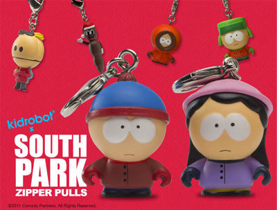 寝る前に見るサウスパーク South Park Kidrobot Zipper Pull Series 1