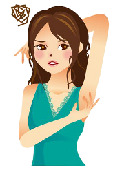 ムダ毛に悩む女性