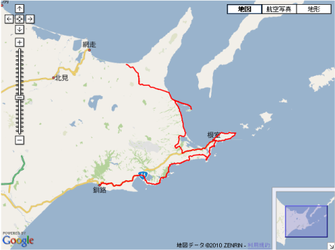 林道探索blog版 Gps軌跡で北海道白地図を描く 3日目