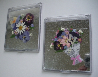 押し花ミラー1