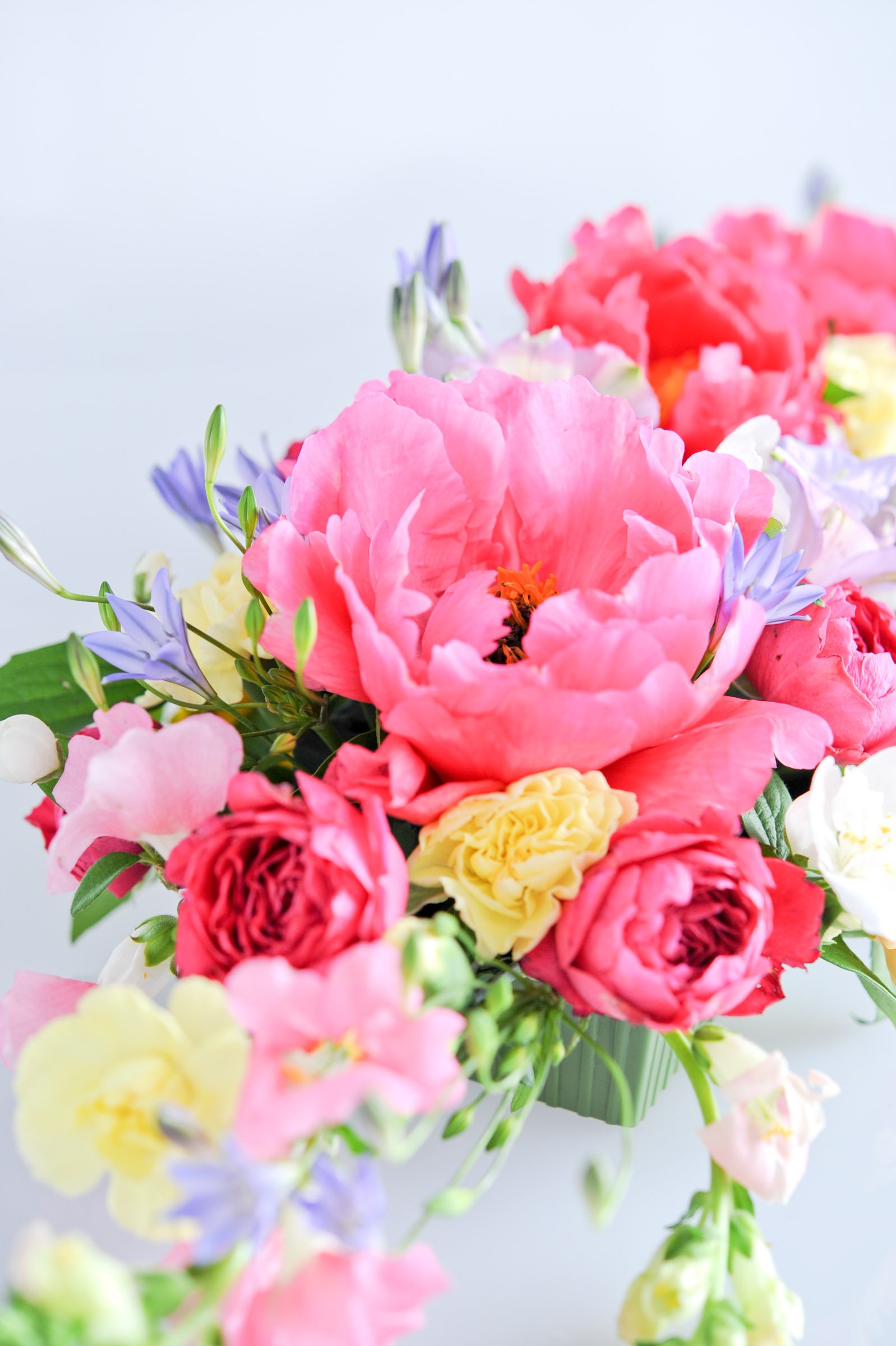 芍薬の花を中心に様々な花のアレンジメント Hana 花畑photo