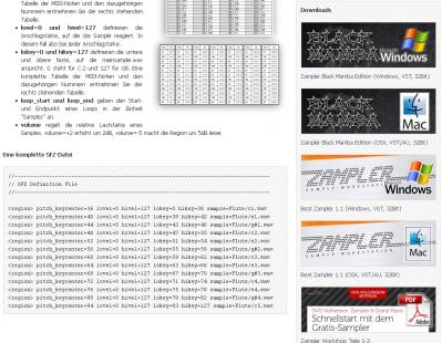 【Zampler】SFZを読みこんで鳴らせるサンプラーとフリーのSFZ形式SoundFont音源大量