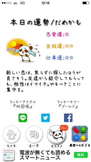 今日の運勢
