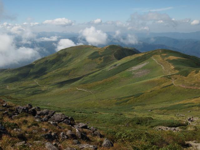 振り返って姥ヶ岳方向