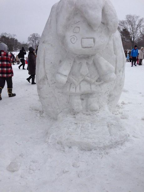 第48回大沼函館雪と氷の祭典にはちゅねミクの雪像