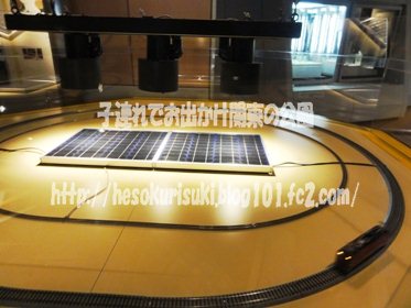 太陽電池で走る電車模型