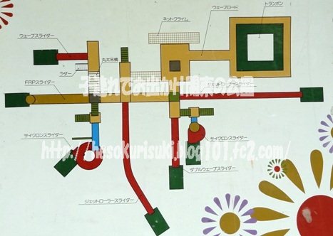 複合遊具の案内図