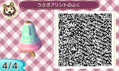 うさぎプリントのふく (3)