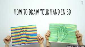 とっても楽しく簡単に「立体的な手」を描く方法(動画)