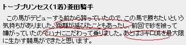レース後騎手コメント
