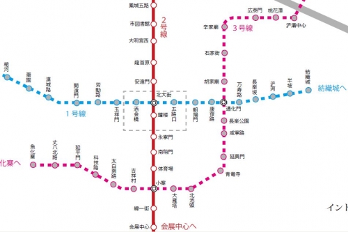 西安地下鉄路線図