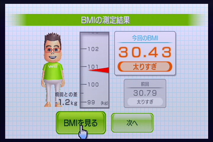WiiFit 体重 20111212