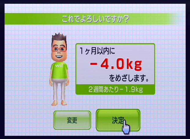 WiiFit 20111231 1月の目標