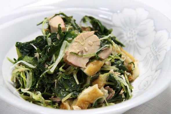 料理 鰹燻製と野菜の煮物