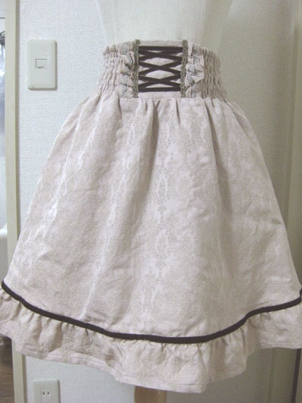 Axes Femme ジャガードハイウエストスカート 淡ピンク Axes Femme 可愛いお洋服に癒されて