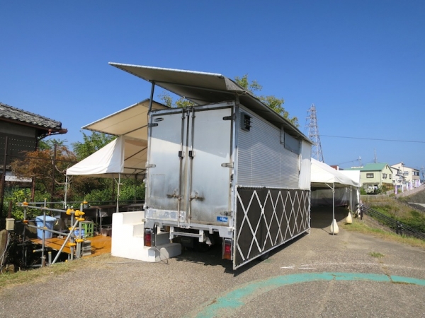 新町通り 河川敷 五條市 吉野川 やな漁