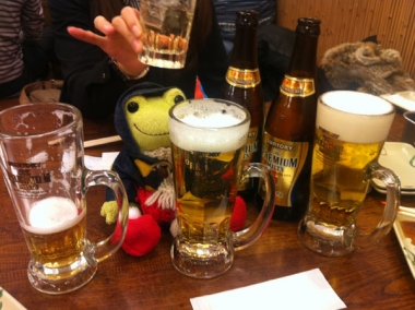 なんかビールが一杯来たw