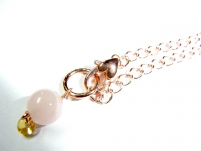 Bag charm_rose-quartz