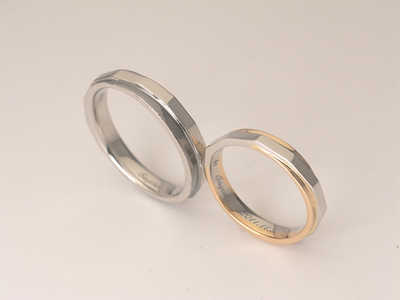 結婚指輪　角