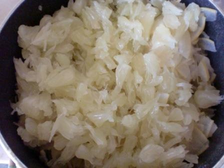 文旦 果肉を加える 20130409