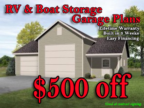 Boat Garage Plans How to Build DIY by 8x10x12x14x16x18x20x22x24 ...