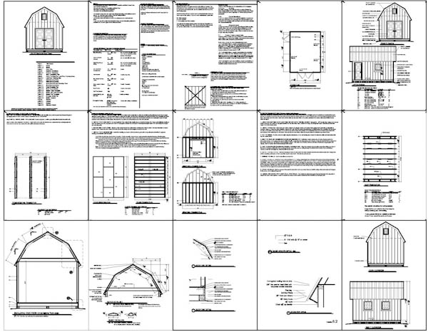 Gambrel Shed Plans How to Build DIY by 
