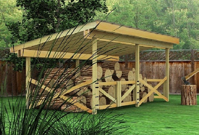 Large Firewood Shed Plans How to Build DIY by 