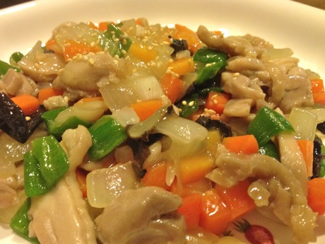 鶏と野菜の炒め物