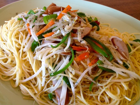 もやしパスタ