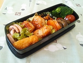 4月25日和風ハンバーグのハニーケチャップ焼き