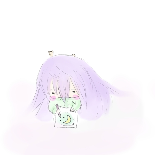 女の子と落書き