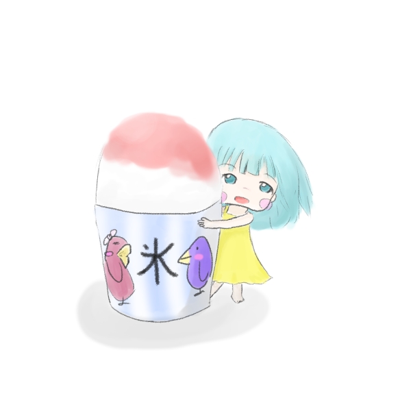 カキ氷と女の子