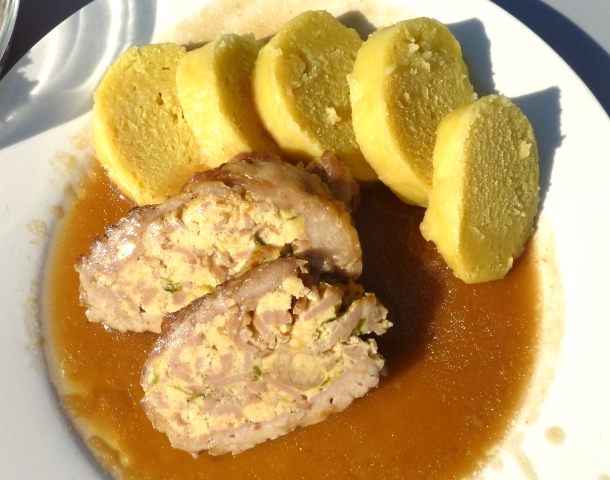 Pork roulade, potato dumplings