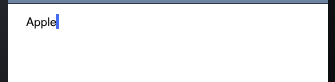 UITextViewでAppleと入力