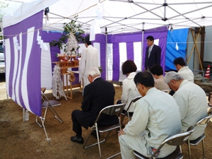 M様邸地鎮祭の様子