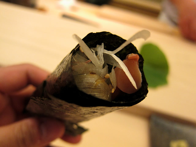 茗荷 赤貝紐